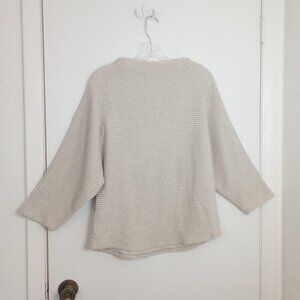 Chico's Metallic Textured Mock-Neck Top